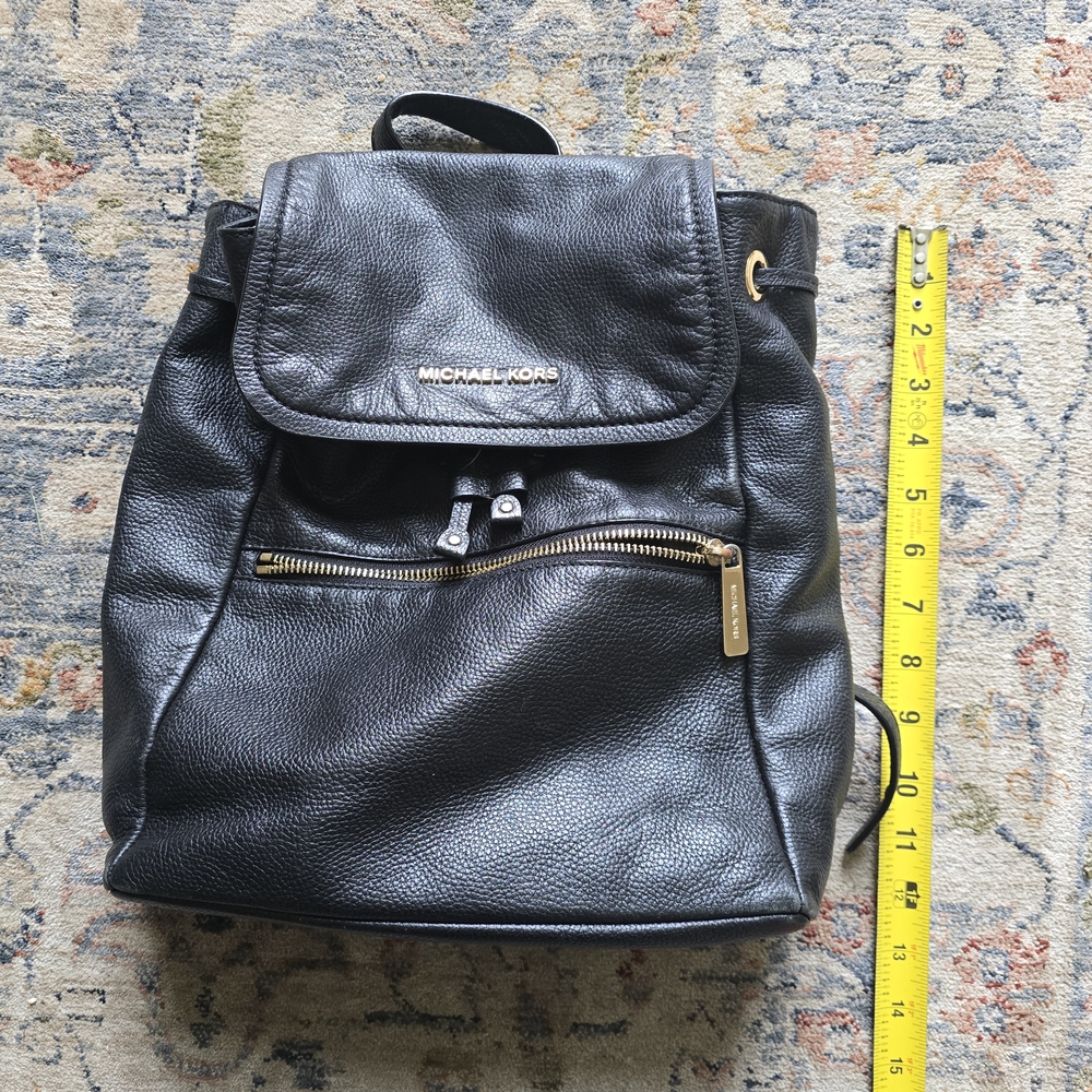 Michael Kors Rachel Black Leather Backpack